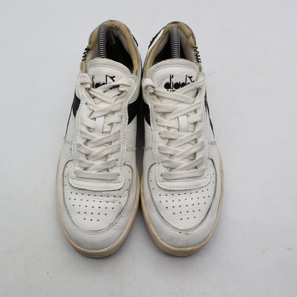 Diadora Heritage Sneakers White/Black Men's 7.5 Women’s 9 Leather Casual Shoes - Picture 2 of 10